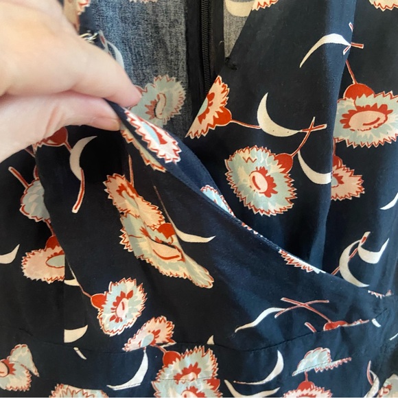 J. Crew Mercantile Floral Blue and White Mini Dress size 4 - Picture 7 of 8